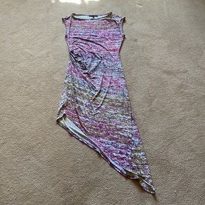 BCBG MaxAzria Ruched Side High Low Dress Size M